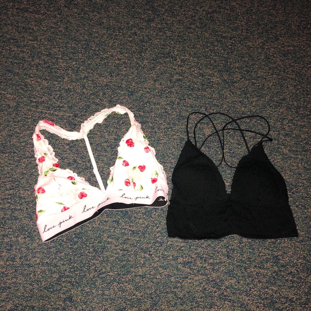 2 VSPink bralettes
